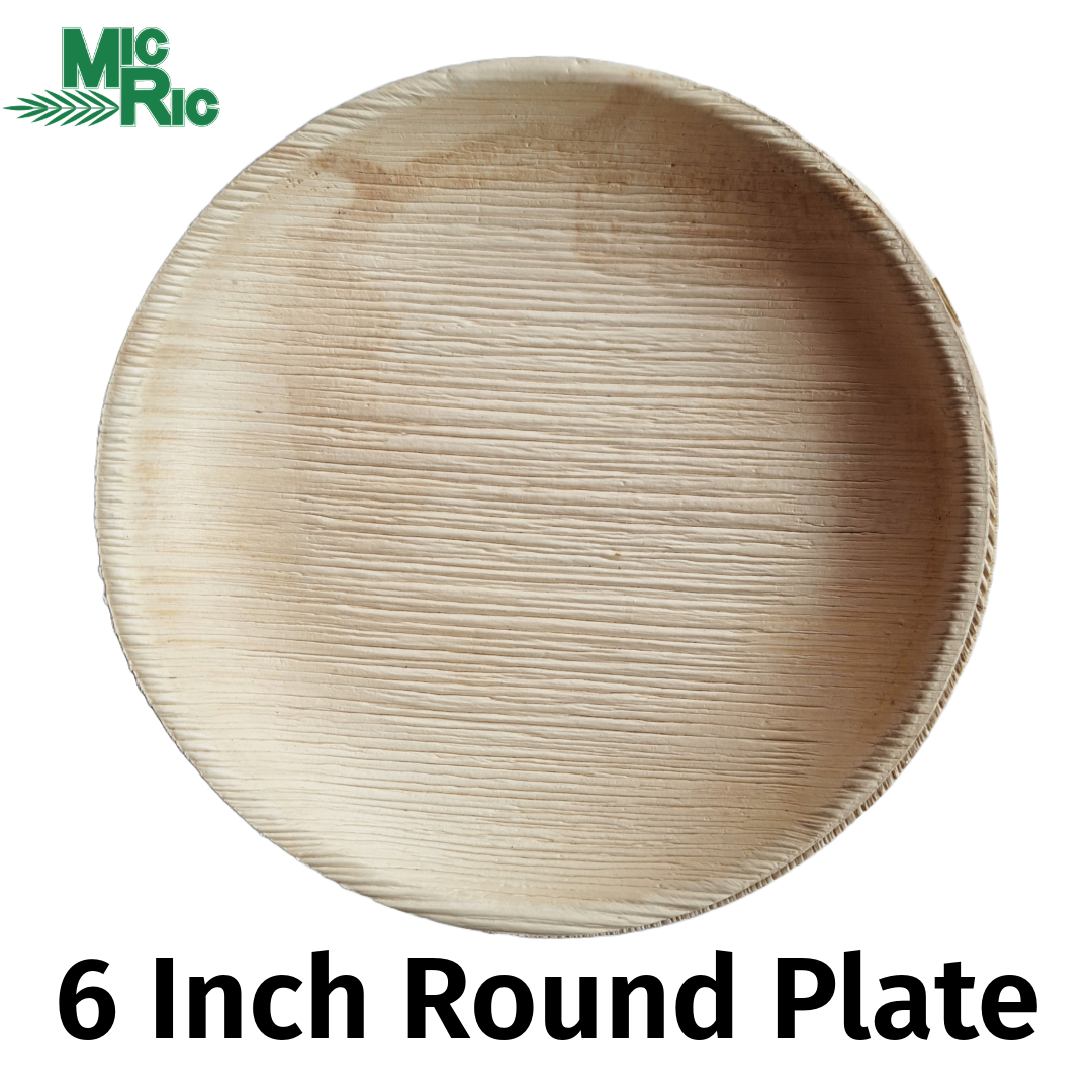 Palm leaf 6 Inch Round Plate (600 Pack) 0.25 each