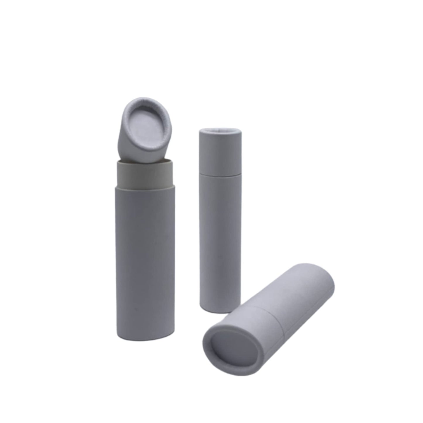 .5 ounce / 15 g White Oval Push-up Lip Balm Tubes