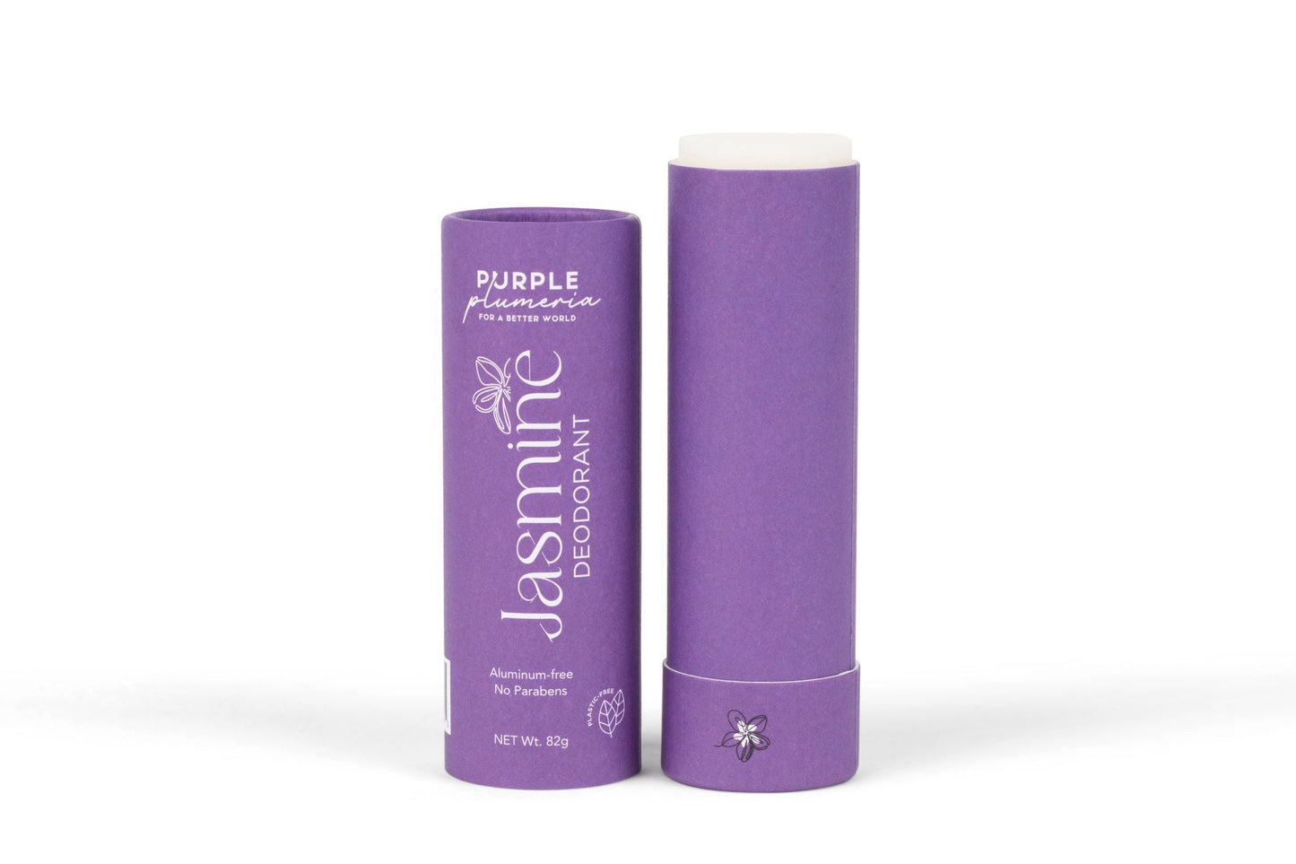 Plastic-Free Deodorant – Aluminum & Paraben-Free – Jasmine, Citrus & Peach Berry Scents