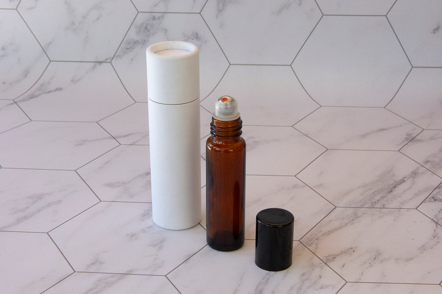10 ml Glass Roller Bottles with Paper Tube Packaging
