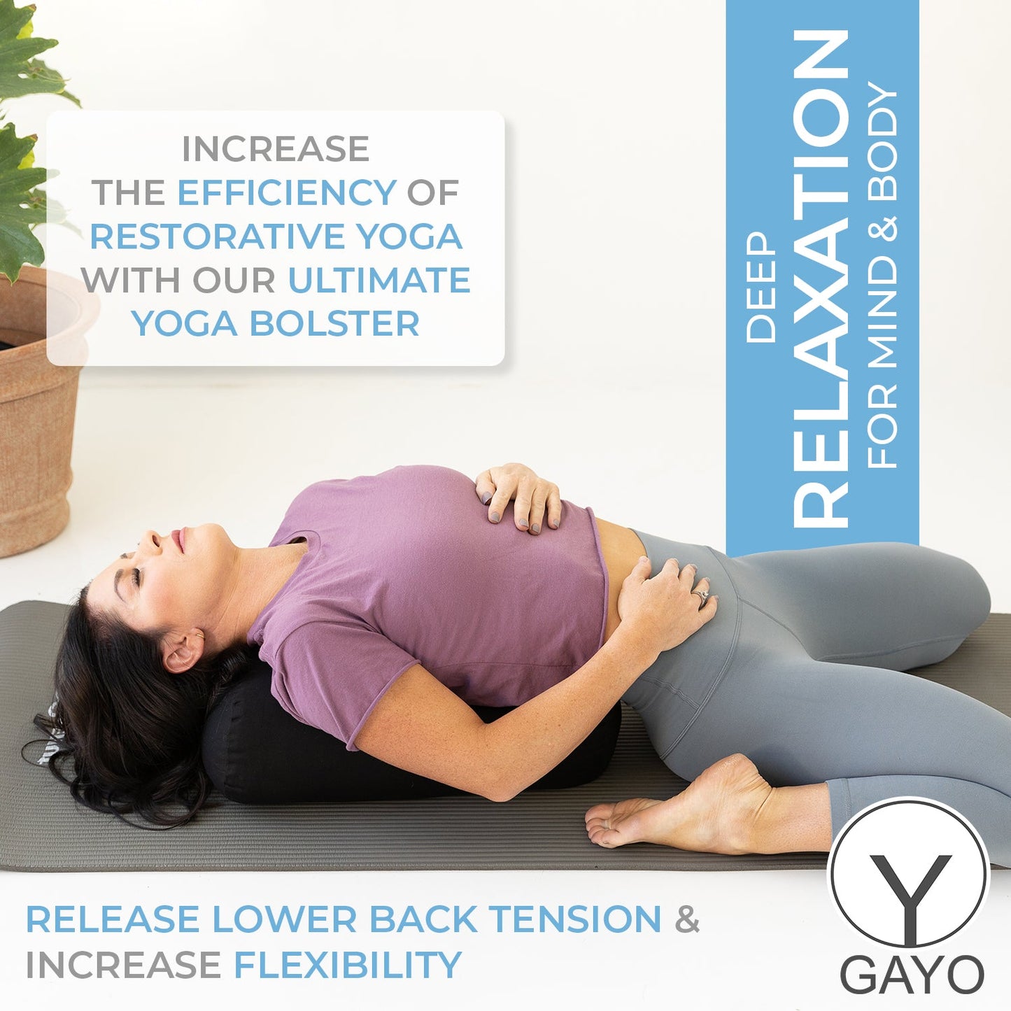 Organic Cotton Travel Size Yoga Bolster Set