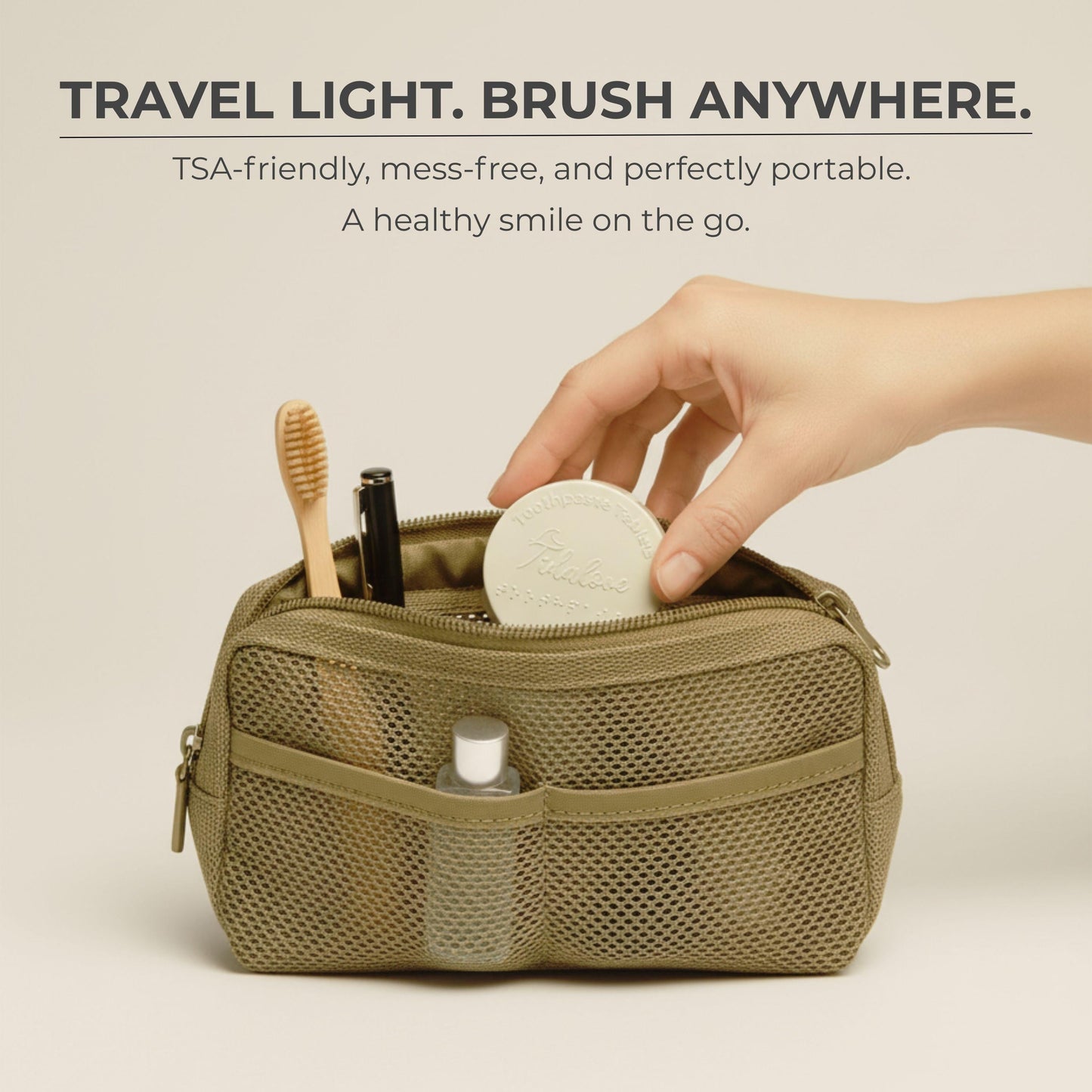 Fluoride-Free Cool Mint Toothpaste Tablets — 1 Month