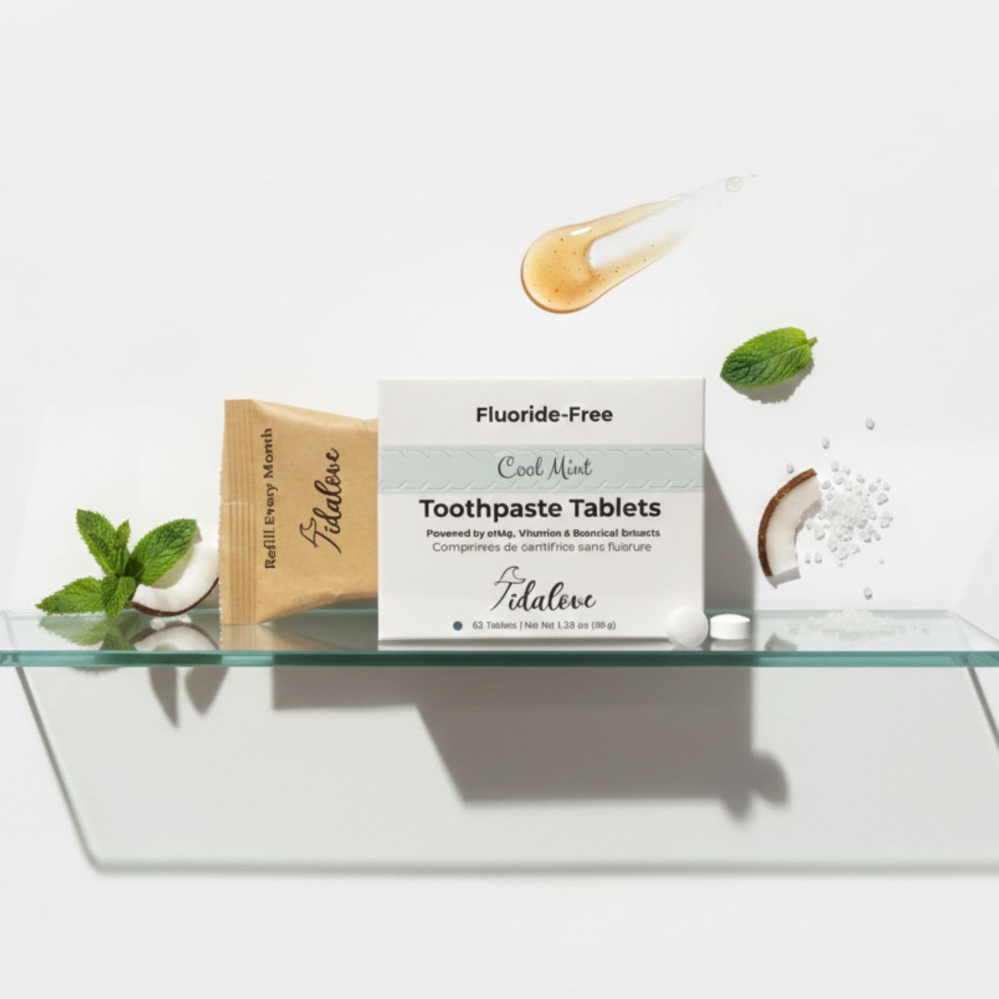 Fluoride-Free Cool Mint Toothpaste Tablets — 1 Month