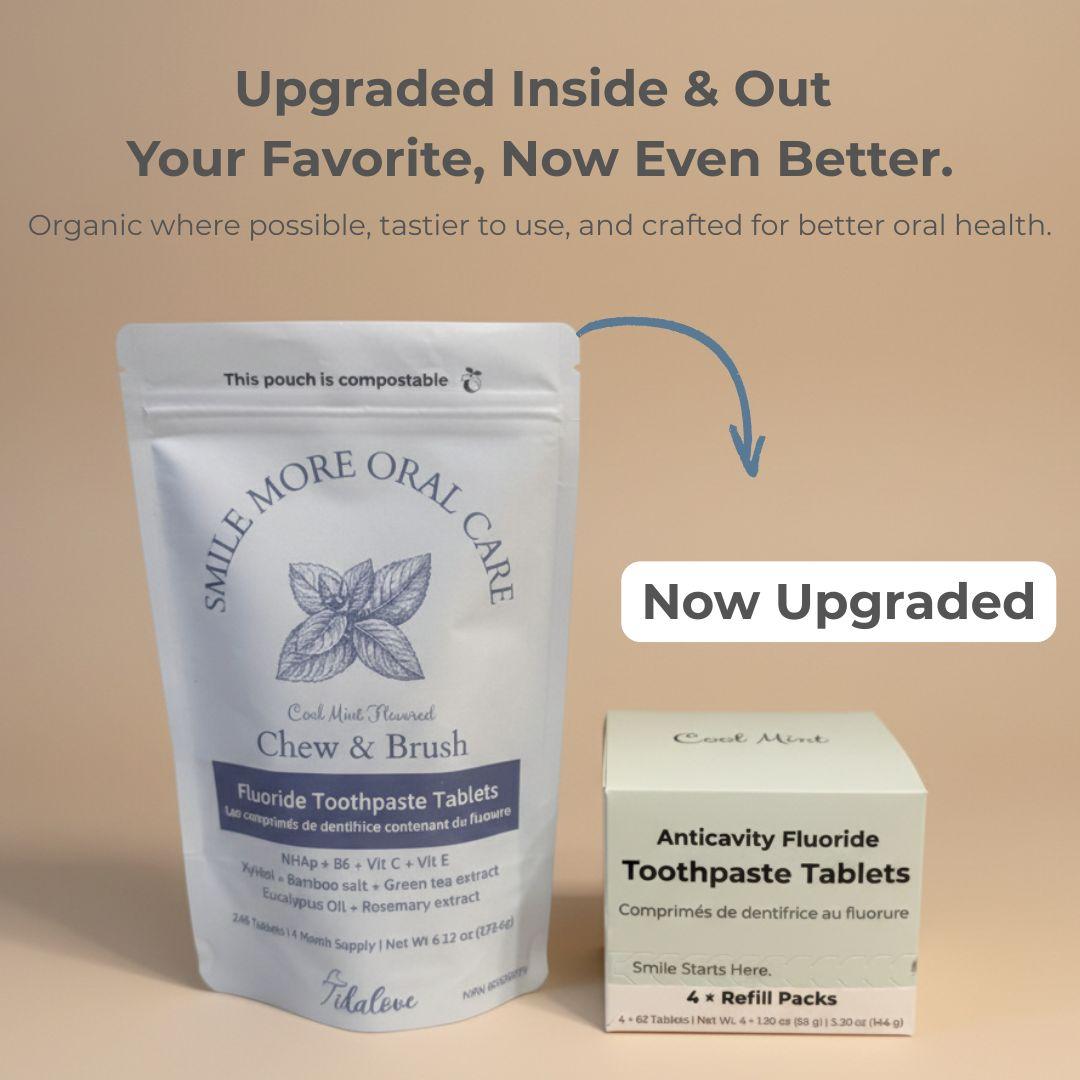 Fluoride Cool Mint Toothpaste Tablets — 4 Months