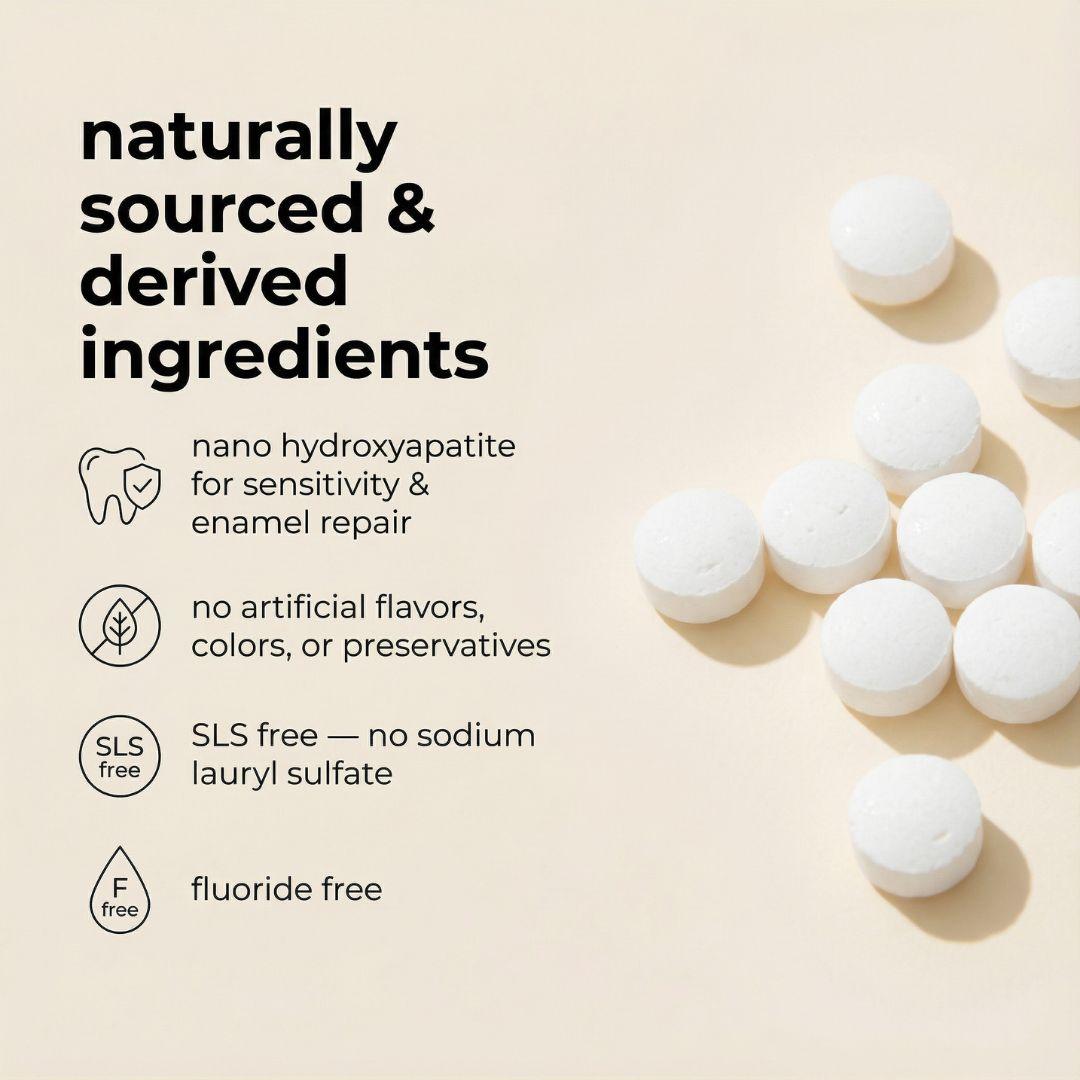 Fluoride-Free Yuzu Mint Toothpaste Tablets — 4 Months