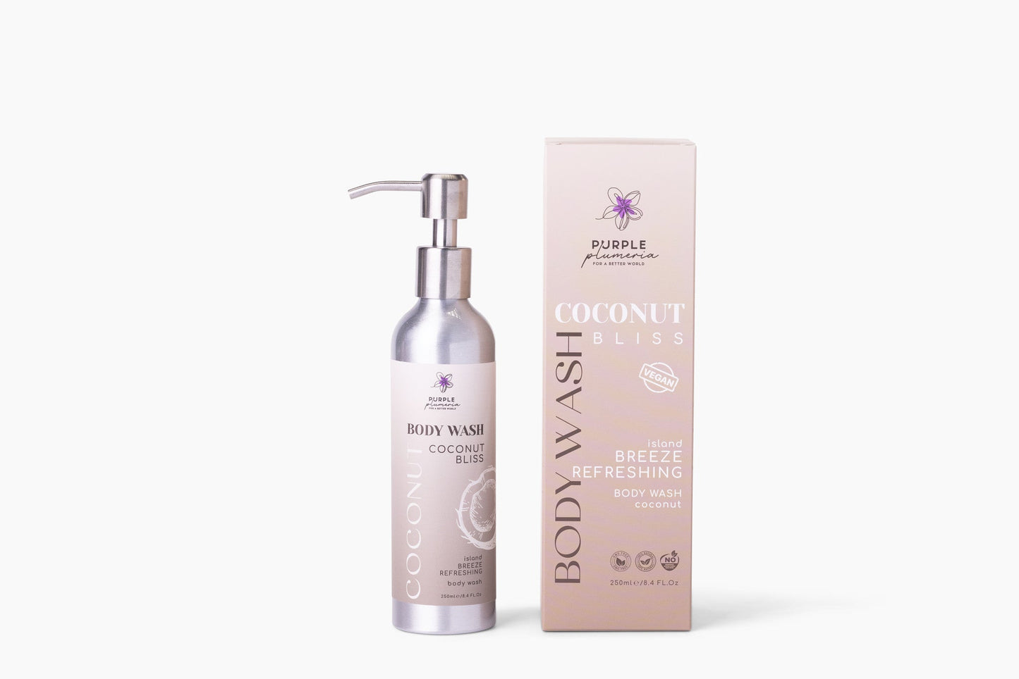 Natural Vegan Body Wash (Rose or Coconut) Gentle & Hydrating for All Skin Types